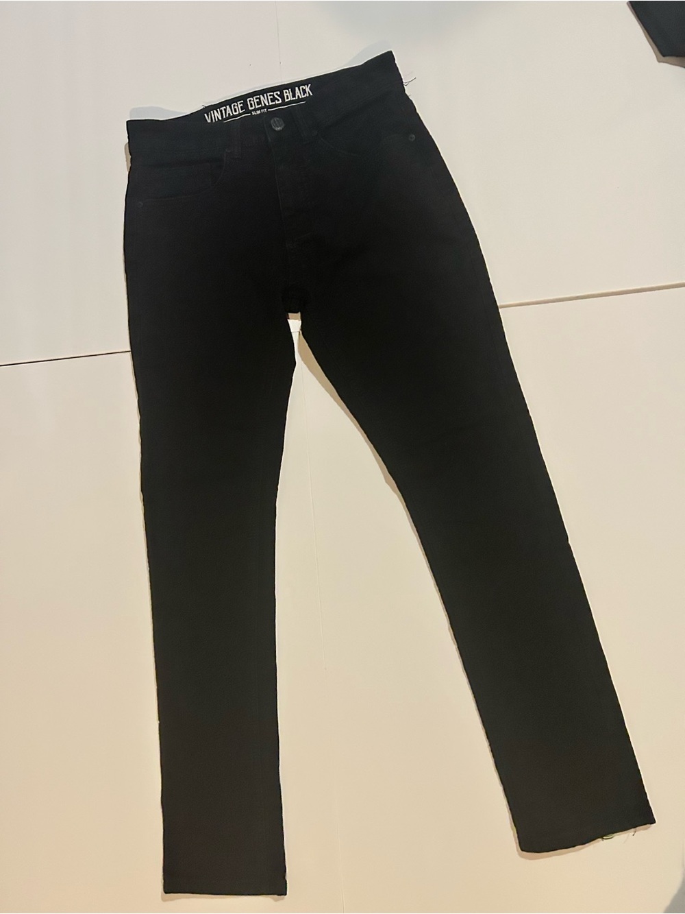 Vintage Genes Black Skinny Jeans for Men